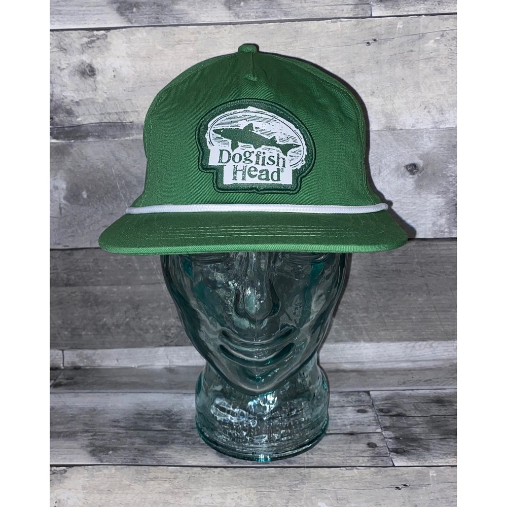 Dogfish Head Brewery Beer Co. Snapback Hat Green Adult Adjustable Rope Cap Shark